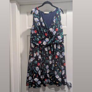 Jessy B Modcloth Blue Floral Mini Dress 1x
